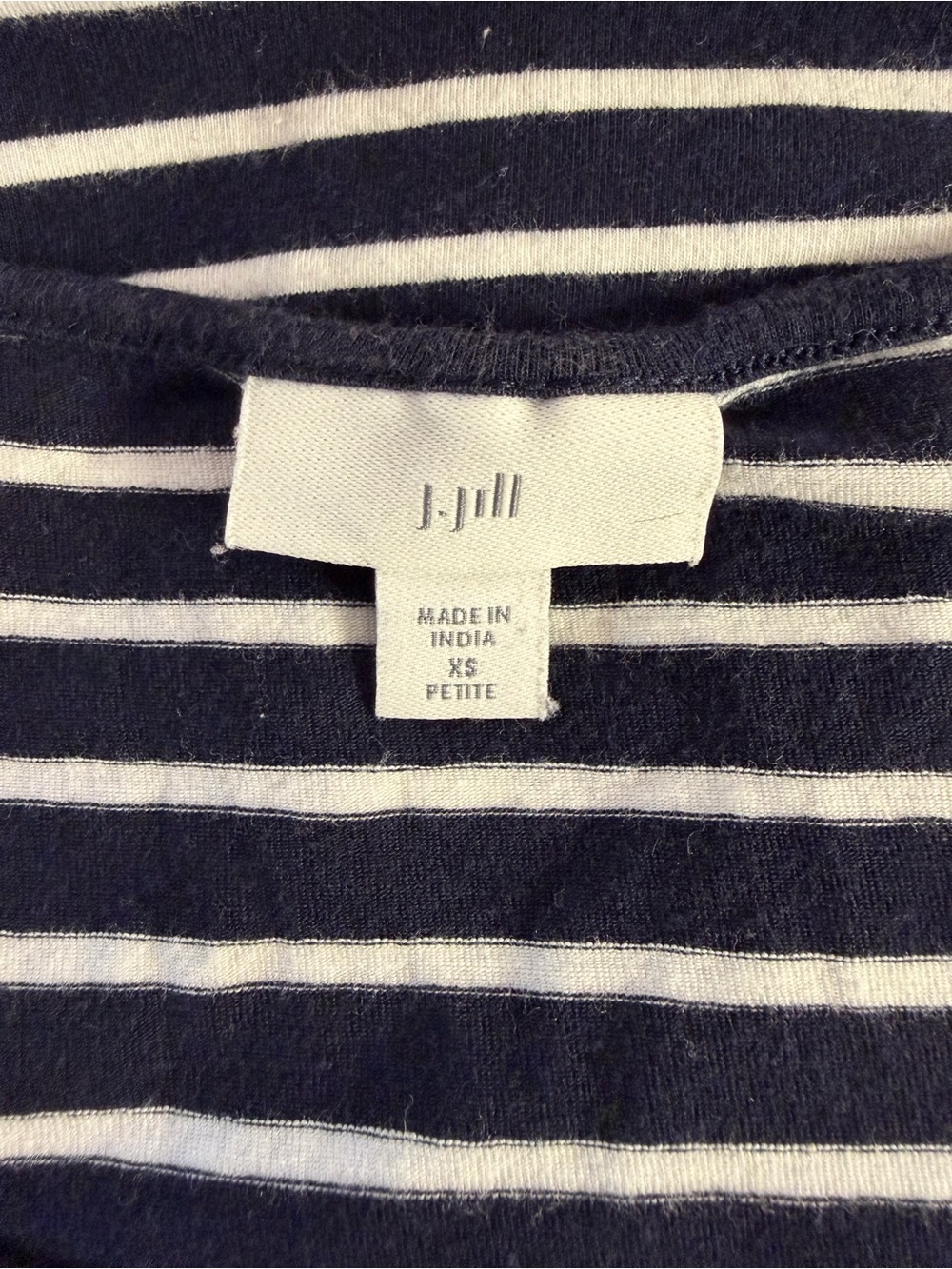 J. Jill Navy and White Striped Maxi Dress